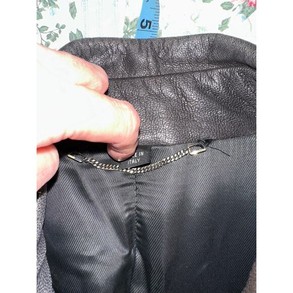 VIKTOR & ROLF CHOCOLATE BROWN COAT W/ REMOVABLE LEATHER COLLAR TAYLOR SWIFT - Picture 8 of 11